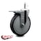 Service Caster 6'' Thermo Rubber Swivel 7/16'' Stem Caster with Total Lock Brake SCC-GRTTL20S614-TPRB-716138 - alternate 2